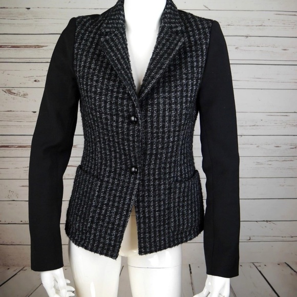 BALENCIAGA PARIS WOOL SILK TWEED CAREER BLAZER - Picture 3 of 8
